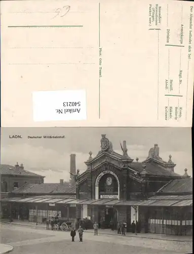 Laon Deutscher Militärbahnhof Militär WW1 Bahnhof