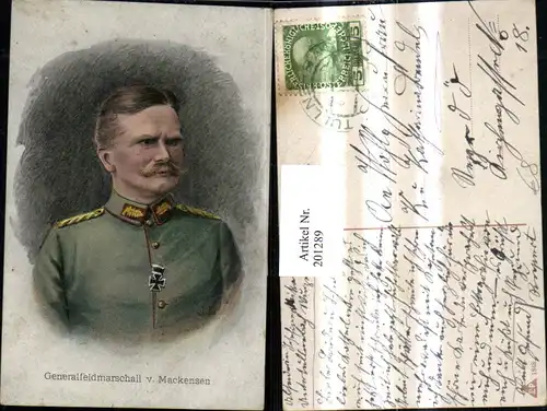 Generalfeldmarschall v. Mackensen Portrait Eisernes Kreuz