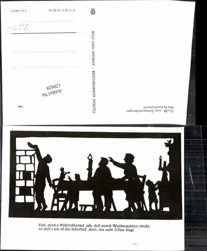 Scherenschnitt Silhouette Weihnachtsmarkt Schwarzenberg