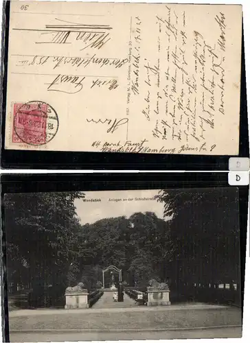 69208,Wandsbek bei Hamburg Schlossstrasse Anlagen 1920