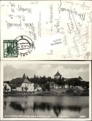 113777,Sommerfrische Ottenschlag Partie am Teich 1938