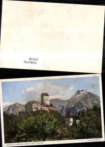 132370,Schloss Sargans geg d. Falknis Ansicht Kt. St Gallen