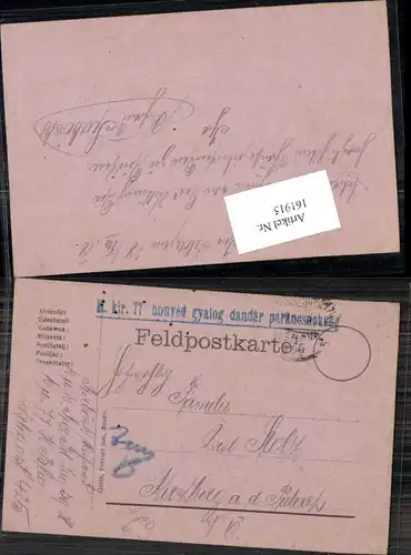 161915,K.K. Feldpost 425 nach Kirchberg a.d. Pielach 150 Punkte Rainer Katalog