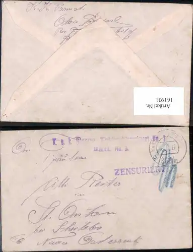 161931,K.K. Feldpost 388/III a Reserve Feldhaubitzreg 1 n. St Anton Jessnitz Scheibbs 