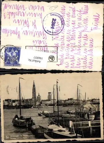 166957,Anvers La Rade, Antwerpen De Reede, Boote im Hafen