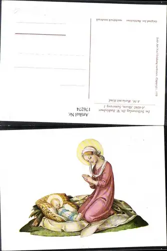 176274,Künstler AK Bachlechner Maria m. Jesuskind Kind