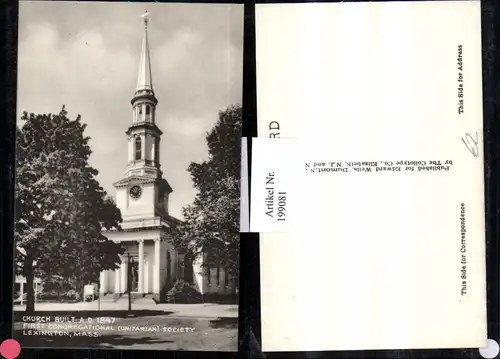199081,Massachusetts Lexington Church First Congregational Society Kirche