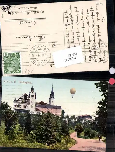 189587,Linz a.d. Donau Pöstlingberg m. Ballon 