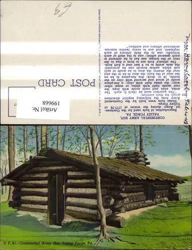 199668,Pennsylvania Valley Forge Continental Army Hut Hütte Blockhaus
