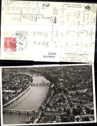 199975,Basel Totale Die 3 Rheinbrücken Brücken Flugaufnahme 26