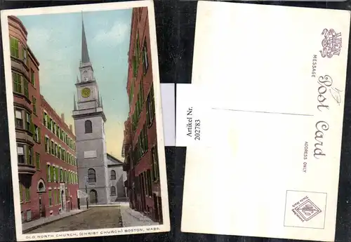 202783,Massachusetts Boston Old North Church Christ Kirche Straßenansicht