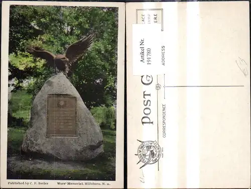 191780,New Hampshire Hillsboro Wars Memorial Denkmal 