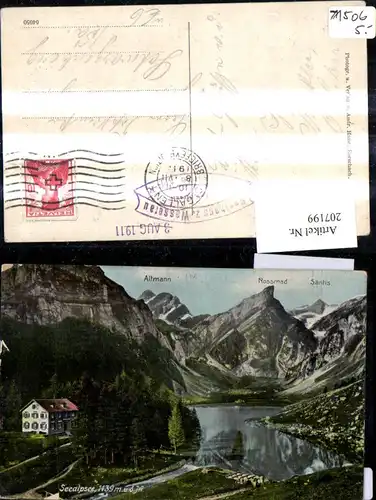 207199,Seealpsee See m. Altmann Rossmad u. Säntis Kt Appenzell