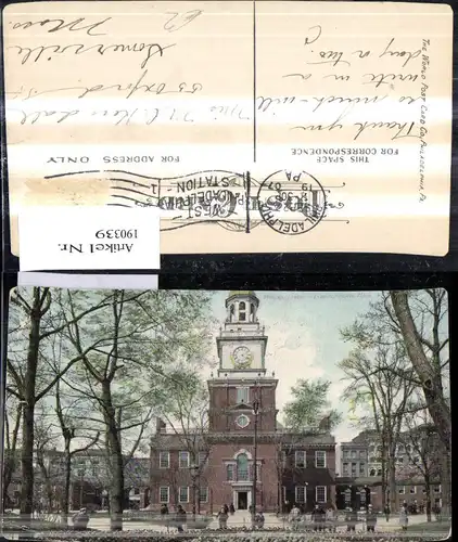 190339,Pennsylvania Philadelphia Independence Hall