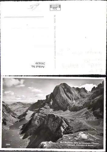 241639,Meglisalp Blick auf Seealpsee Fähnern Alpsiegel Schrennen u. Bötzel Kt Appenzell