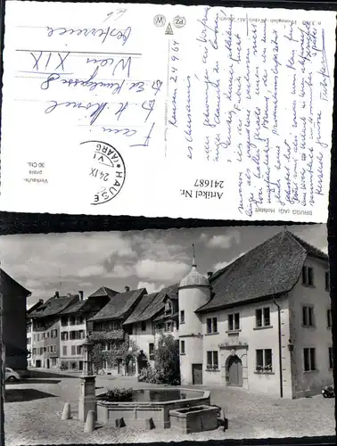 241687,Brugg Hofstatt Ansicht Brunnen Kt Aargau
