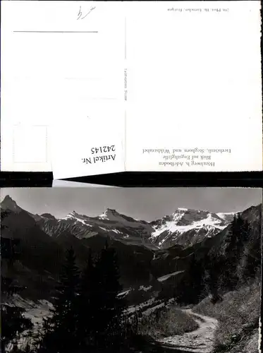 242145,Hörnliweg b. Adelboden Blick auf Engstligfälle Bergkulisse Kt Bern