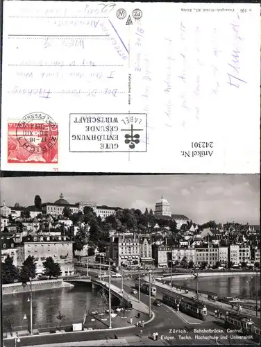 242301,Zürich Bahnhofbrücke Brücke Central Technische Hochschule u. Universität Straßenbahnen