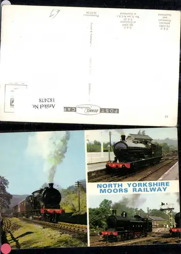 182478,Mehrbild Ak Eisenbahn Zug Lokomotiven Train Dampflok North Yorkshire Moors Railway 