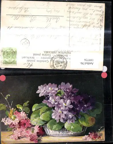 189726,Künstler Ak Mary Golay Schale Vase m. Blumen Blumen Blütenzweige pub Theo Stroefer 549/4