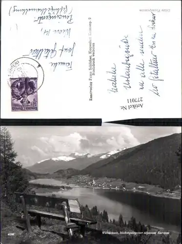 277011,Sitzbank Blick auf Weißensee Alpensee Totale Bergkulisse pub Franz Schilcher 4199
