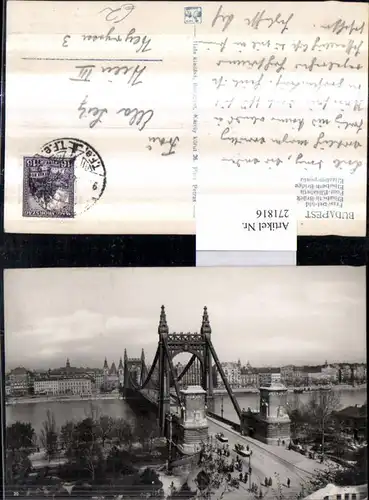 271816,Ungarn Budapest Teilansicht Erzsebet-hid Elisabeth-Brücke