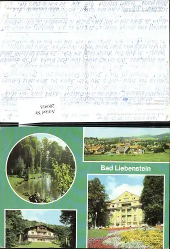 280918,Bad Liebenstein Totale Elisabethpark Heimgaststätte Feodora Kurhaus Mehrbildkarte