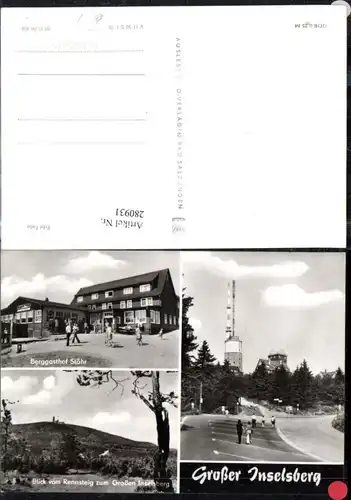 280931,Großer Inselsberg b. Tabarz Berggasthof Stöhr Aussichtsturm Mehrbildkarte