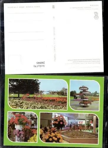 280945,Erfurt Internationale Gartenbauausstellung Blumen Garten Mehrbildkarte