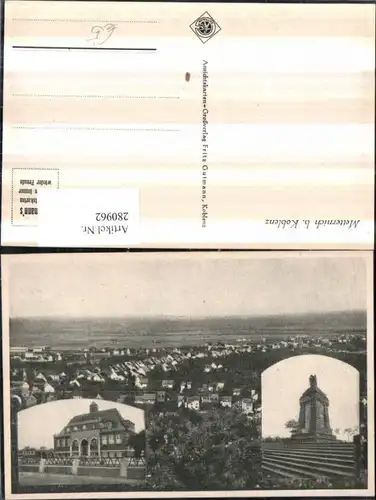 280962,Metternich b. Koblenz Totale Denkmal Mehrbildkarte