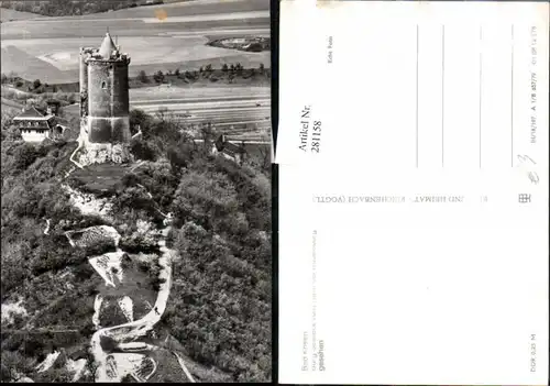 281158,Bad Kösen Burg Saaleck vom Turm der Rudelsburg 