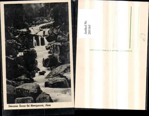 281163,Steinerne Renne b. Wernigerode im Harz Wasserfall