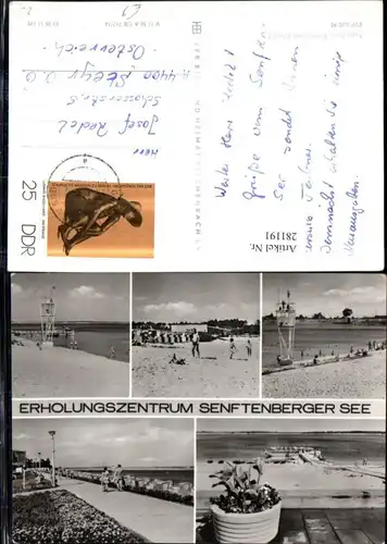 281191,Senftenberg Senftenberger See Strand Strandleben Promenade Mehrbildkarte