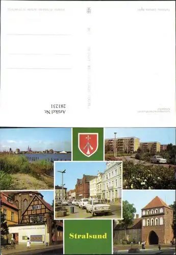 281231,Stralsund Hafen Leninplatz Kulturhistorisches Museum Kniepertor Mehrbildkarte