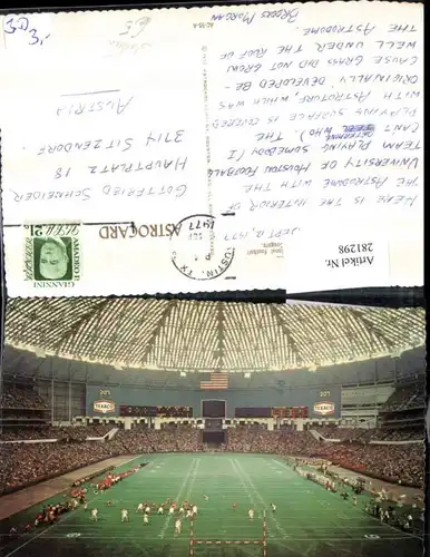 281298,Texas Houston The Astrodome Football Stadion Innenansicht