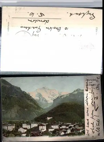 309636,Interlaken Teilansicht m. Jungfrau Bergkulisse Kt Bern
