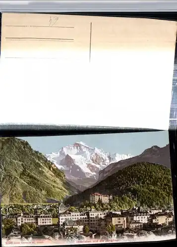 309637,Interlaken Teilansicht m. Jungfrau Bergkulisse Kt Bern