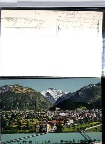 309638,Interlaken Totale m. Jungfrau Bergkulisse Kt Bern