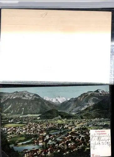 309640,Unterseen u. Interlaken Totale Bergkulisse Kt Bern