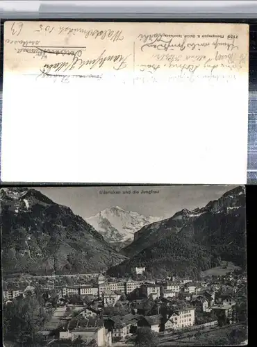 309644,Interlaken Totale m. Jungfrau Bergkulisse Kt Bern
