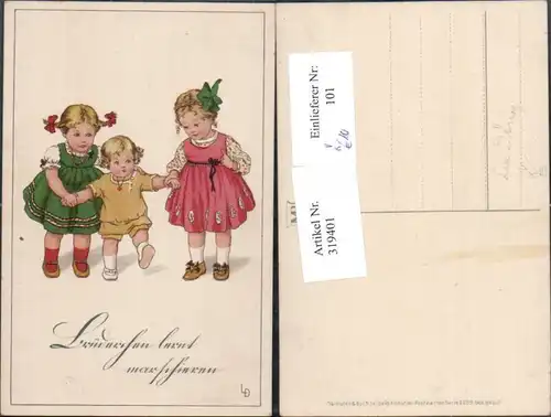 319401,Künstler Ak Lia Döring Kinder Spruch pub Meissner & Buch 2299