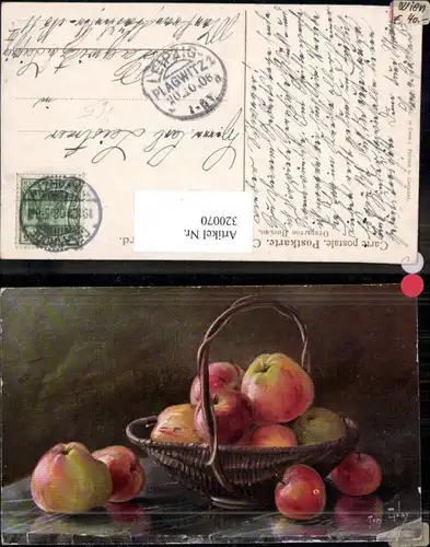 320070,Künstler Ak Mary Golay Stillleben Äpfel Obst Obstkorb pub Theo Stroefer 764