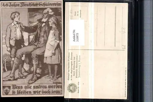 318975,Deutscher Schulverein 1010 Künstler K. A. Wilke Alter Mann Kinder