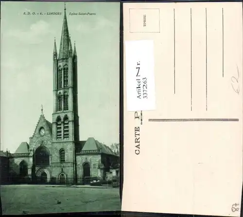 337263,Limousin Haute-Vienne Limoges Eglise Saint Pierre Kirche 