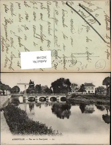 342148,Picardie Somme Abbeville Vue sur le Pont-Levis Fluss Brücke