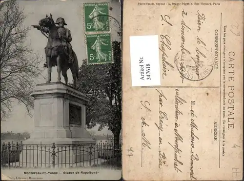347618,Ile-de-France Seine-et-Marne Montereau-Fault-Yonne Statue de Napoleon Denkmal