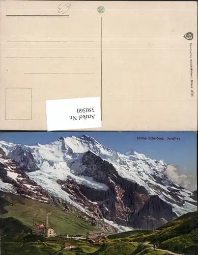 350560,Kleine Scheidegg m. Jungfrau Bergkulisse Kt Bern
