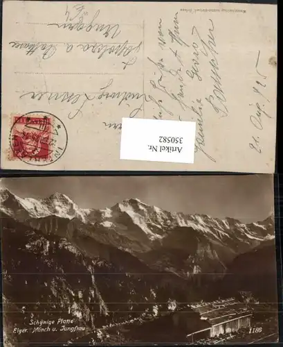 350582,Schynige Platte Eiger Mönch u. Jungfrau Bergkulisse Kt Bern