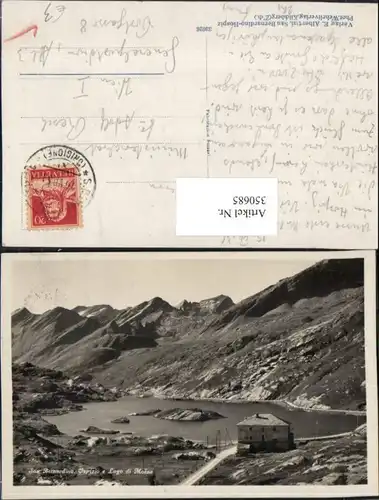 350685,San Bernardino Ospizio e Lago di Moesa Hospiz Bergkulisse Kt Graubünden