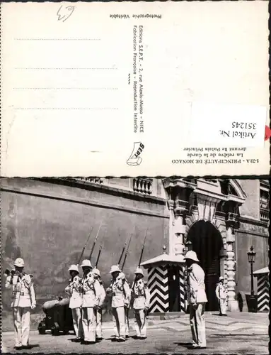 351245,Monaco La releve de la Garde devant le Palais Princier Wache Garde